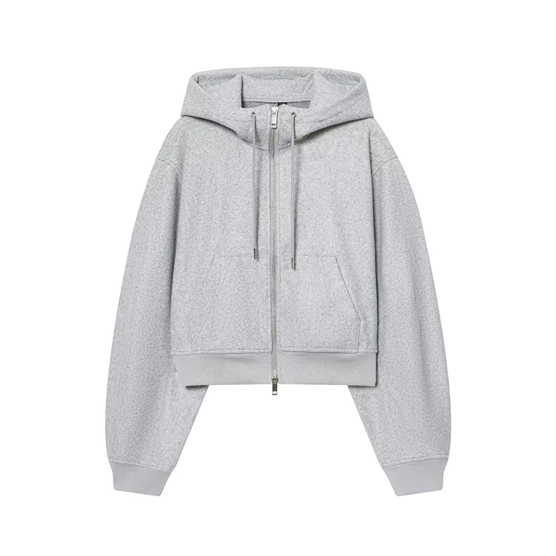 Women Soft Short Jacket 2025 Autumn Winter Long Sleeve Hooded Women's Coat Zipper Loose Female Casual New Outerwear Tops ﻿ ﻿