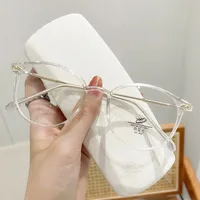 Dame à la mode fini myopie lunettes femmes cadre rond bleu lumière bloquant lunettes hommes unisexe rétro moins dioptrie lunettes 4