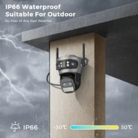 Caméra Wifi 20MP 10K Quatre écrans 360 ° Pas d'angle mort Ultra longue portée 10X Zoom caméra de surveillance extérieure HD 5G caméra de sécurité 4