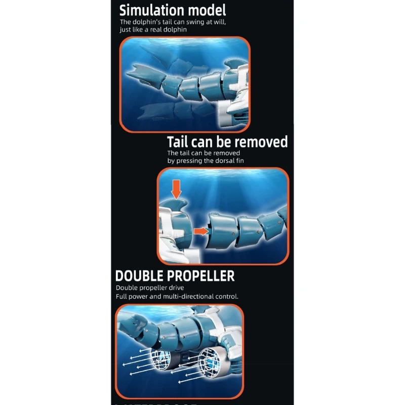 Electric Light Up Dolphin Toy for Kids 2.4G Animal Boat with Rotate Sphere Child Collectable Toy Adult Birthday Gift 4