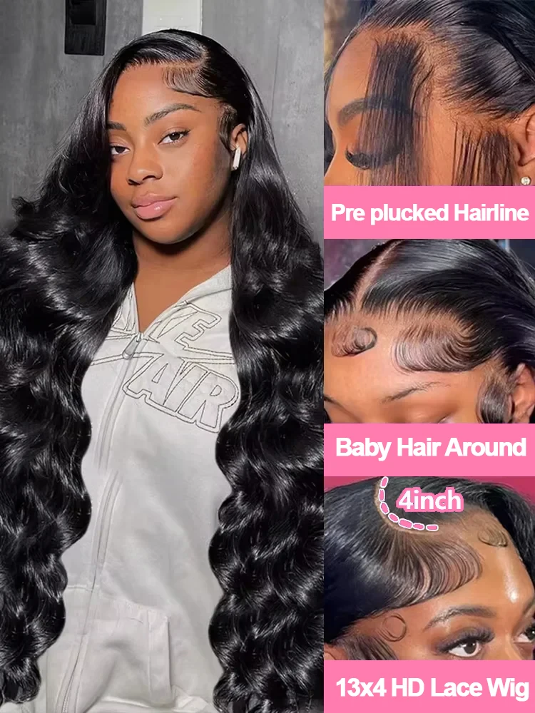 Human Hair Wig 13x4 Hd Lace Frontal Wig Body Wave Lace Front Human Hair Wigs PrePlucked Remy Water Wave 5x5 Glueless Women