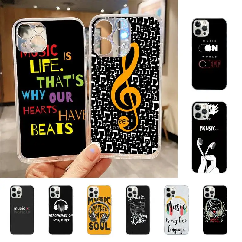 Custodia Per Telefono Music On World Off Per Iphone 7 8 Plus X Xr Xs 11 12 13 Se2020 Mini Custodia Per Cellulari Iphone 14 Pro Max