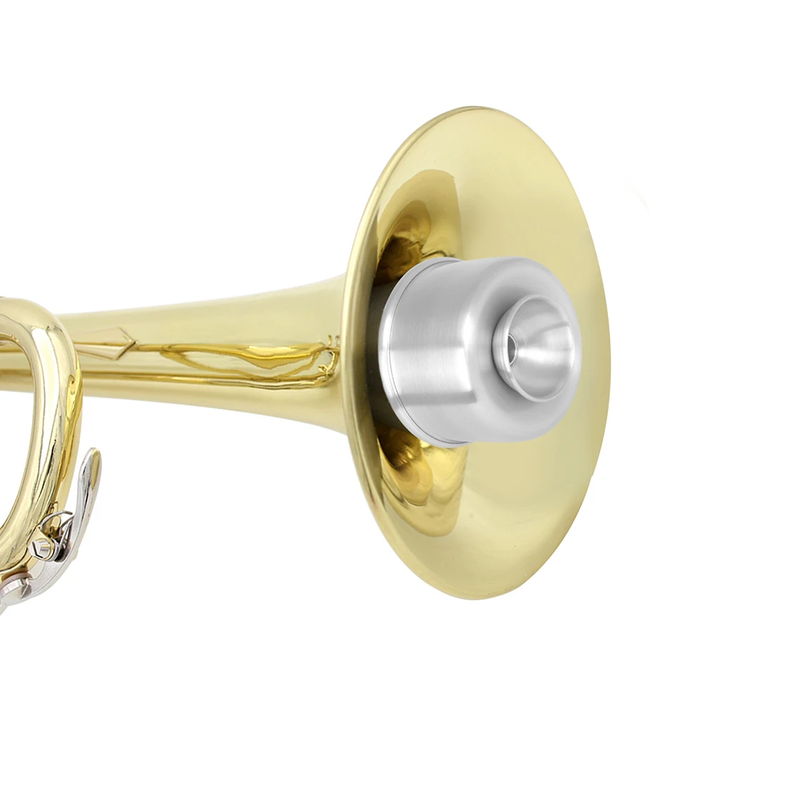Trumpet Straight Mute Aluminum Alloy Mute Practice Trumpet Part Light Sound Brass Instrument Accessories, trumpet silencer