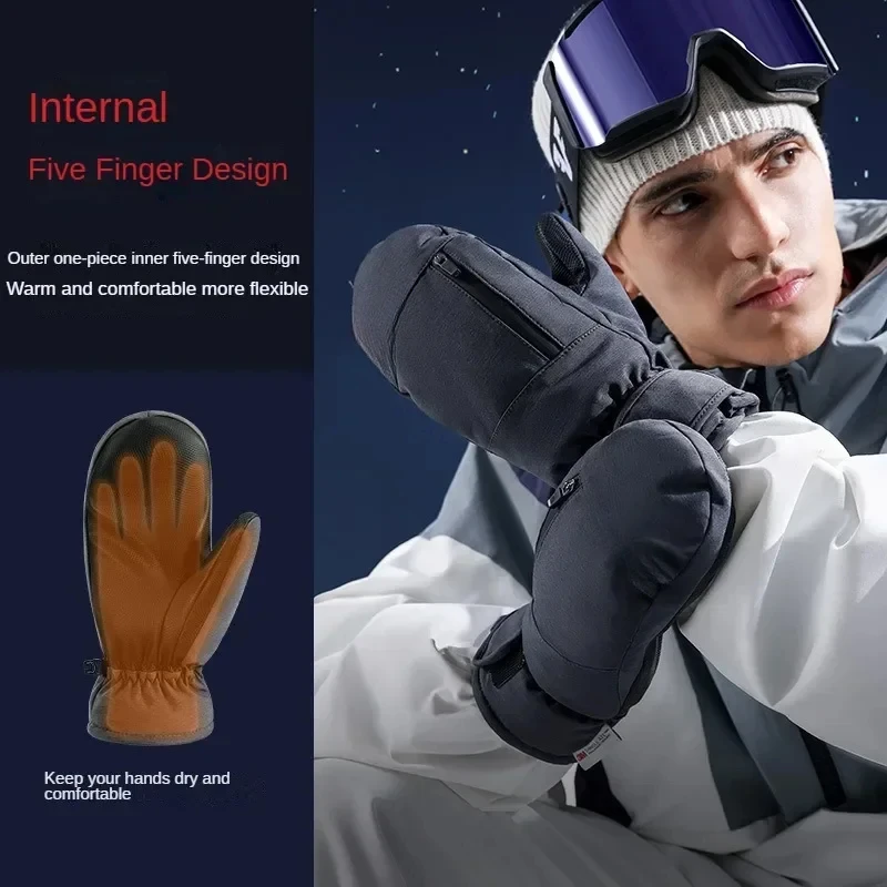 Professional Winter Ski Gloves Men Women Ski Snowboard Gloves Waterproof Keep Warm Windproof 3M Snowboard Glove Sport Protective