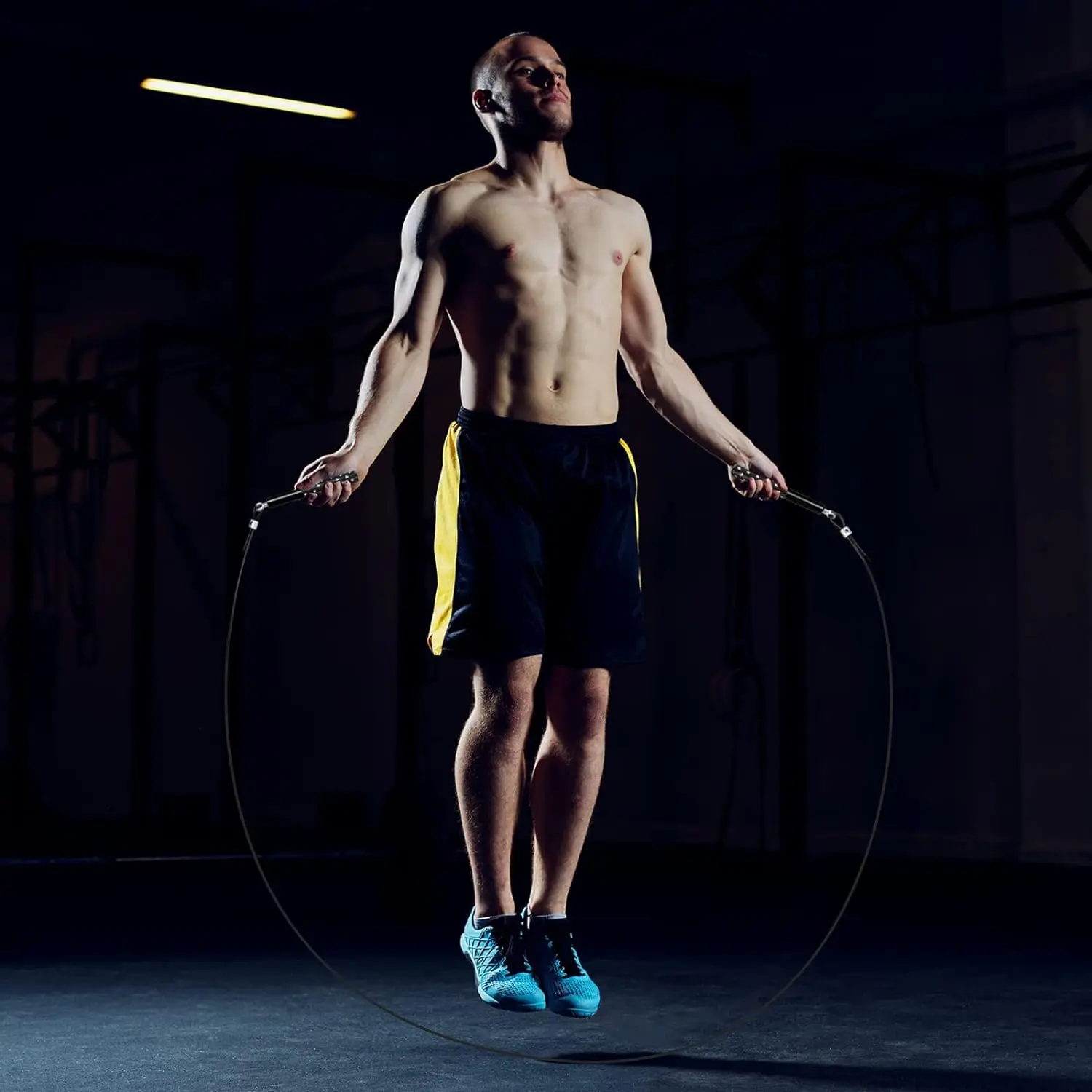 Jump Rope 360&deg; Swivel Ball Bearing Adjustable steel coated rope Aluminum Anti Skipping Handle Fitness Training