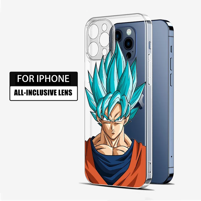Anime Dragon Ball Goku For Apple iPhone 13 12 11 mini 8 7 6S 6 XS XR X 5 5S SE 2020 Pro Max Plus Transparent Soft Phone Case best iphone wallet case