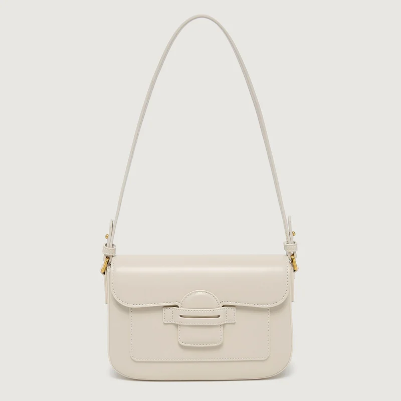 LOERSS Underarm Bag for Women's Small Square Bag Leather Commuting Shoulder Bag Versatile Handbag Female Casual Saddle Bag