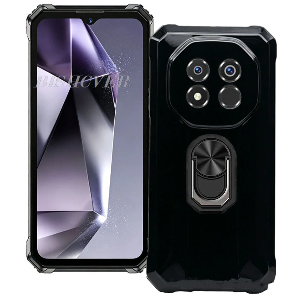 Versatile TPU Soft Silicone Smartphone Cover with Back Ring Holder Bracket
