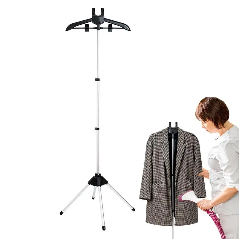 Hanging Ironing Machine Folding Handheld Garment Steamer Rack Fabric Ironing Bracket Adjustable Lifting Clothes Drying Rack