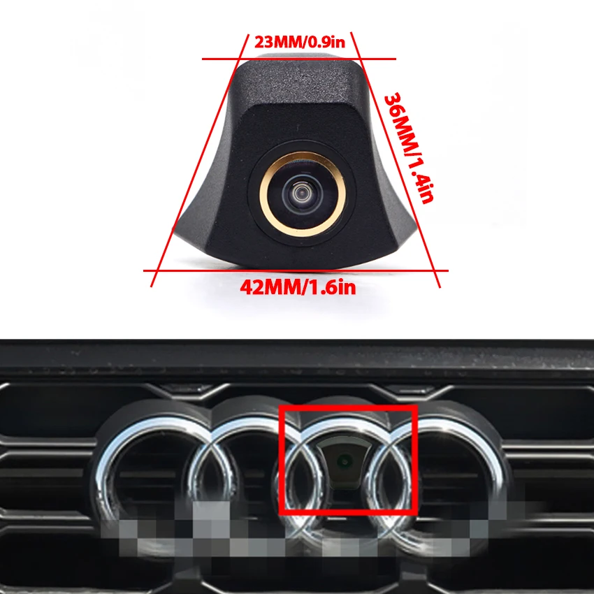 Enhanced AHD Fisheye 170° Car Front View Camera