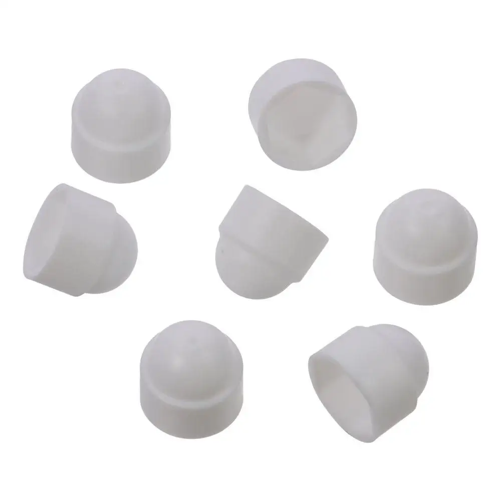 50pcs M 8 Plastic Dome Bolt M8*13*15mm 13mm Head Protection Cap Covers White Hex M8 Screw Cover Easy To Install