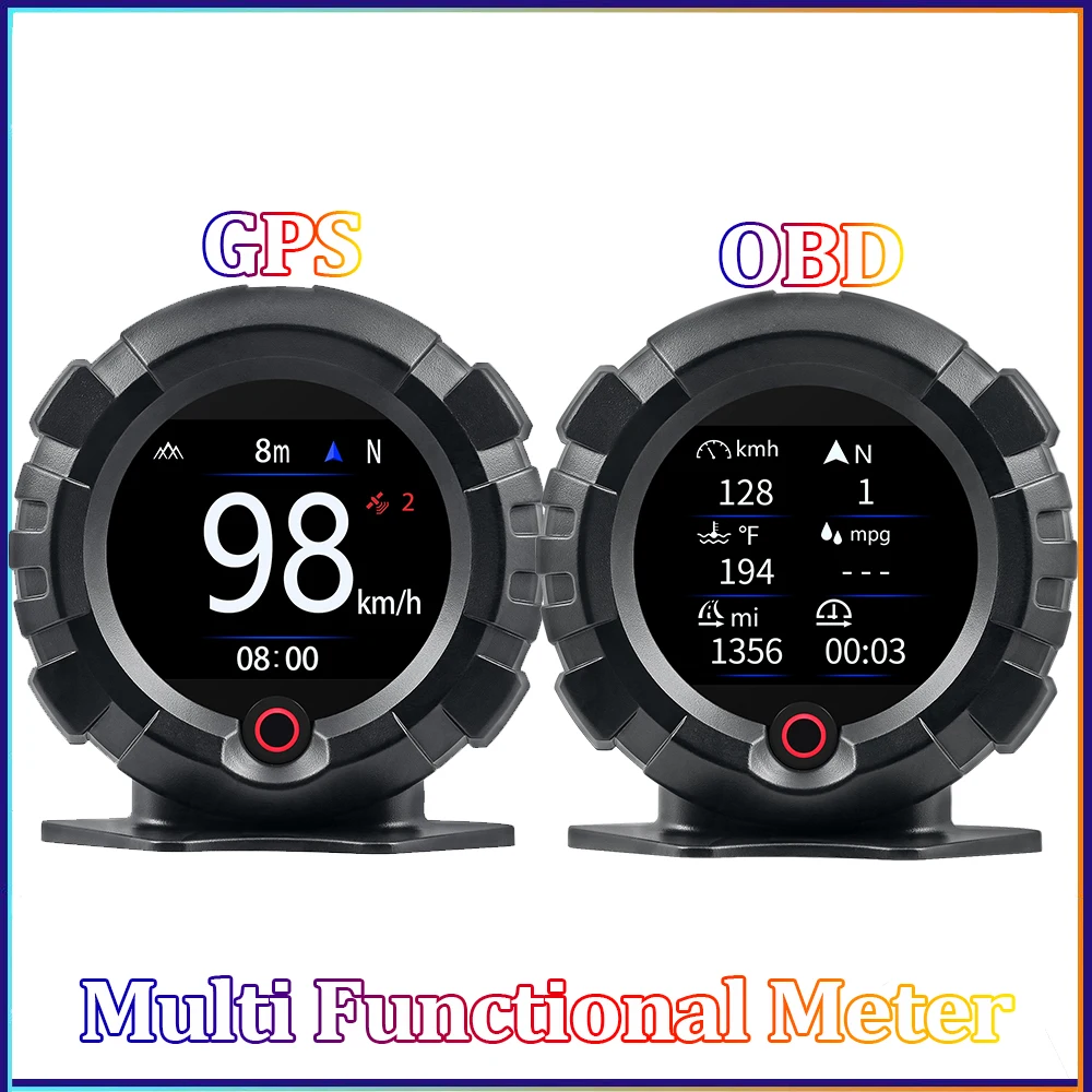 GPS / OBD Multi-function Instrument Head Up Display Speedometer Vehicular Intelligent Horizontal Slope Meter X95 Digital Gauges