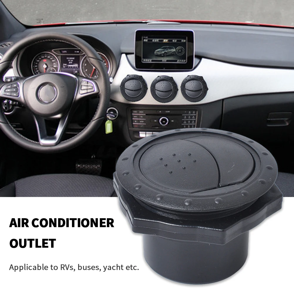 4Pcs Car Air Conditioner Vent Outlet 60mm 2.35 Inch Car Bus Vent Caravan Dashboard Deflector Round A/C Air Outlet
