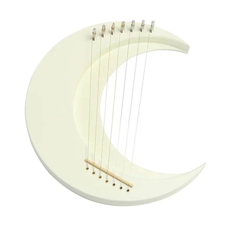 Harp Instruments 7 Strings Instrument Gift Wood Beginner Musical Lyre Simple Design Lyre Musical Greece Harp Adults