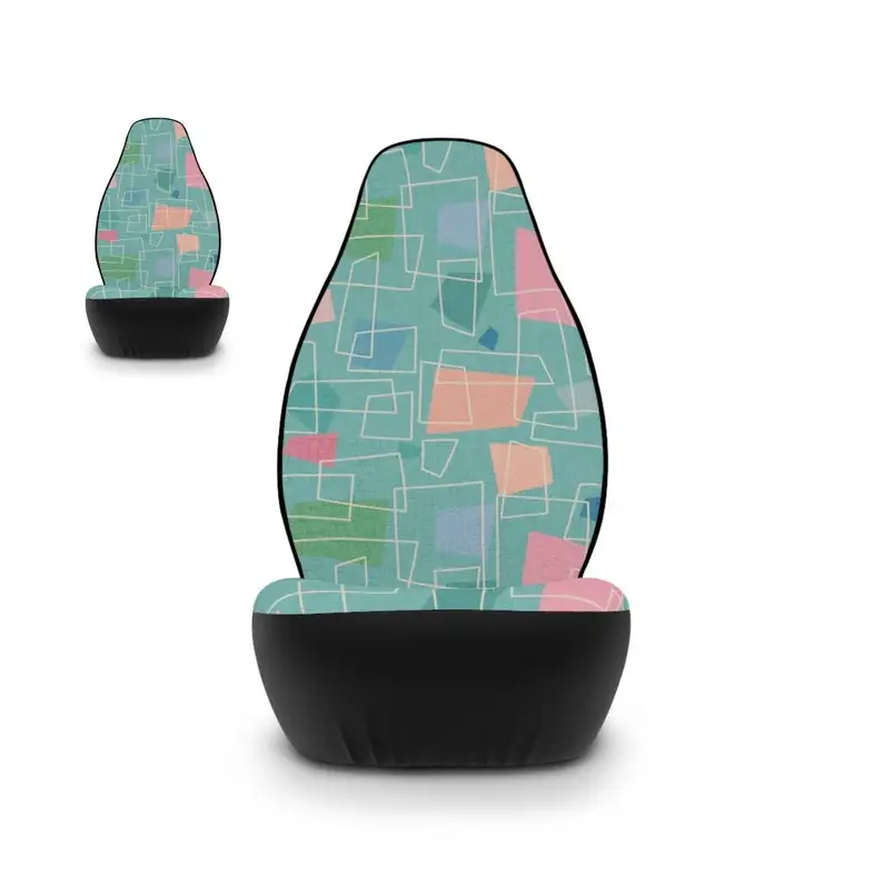

Pastel Green Car Seat Cover for Women, Mid Century Modern 50s Retro Vintage Aesthetic Seat Cover for Car Vehicle, Cute Seat Cove