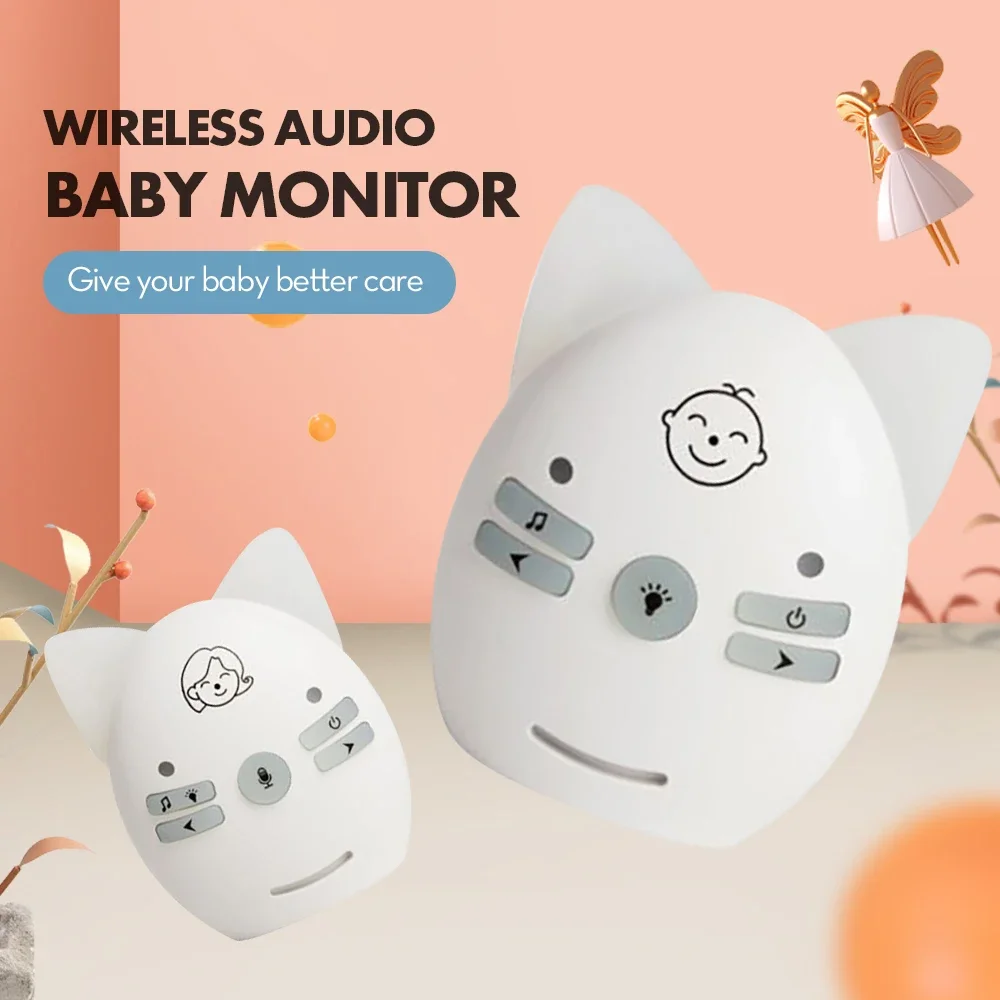 2.4GHz Wireless Infant Baby Monitor V20 Portable Audio Walkie Talkie Kits Baby Phone Alarm Kids Radio Intercoms Nanny Babysitter