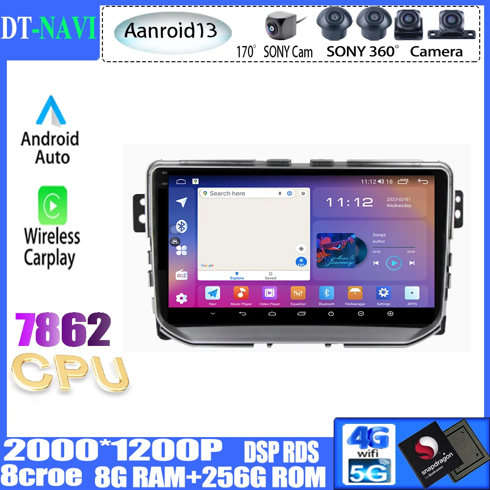 Android 13 Per Great Wall Haval Hover H2 2015-2020 Auto Radio Stereo Unit Lettore Video Multimediale Navigazione Gps 5G Wifi Bt