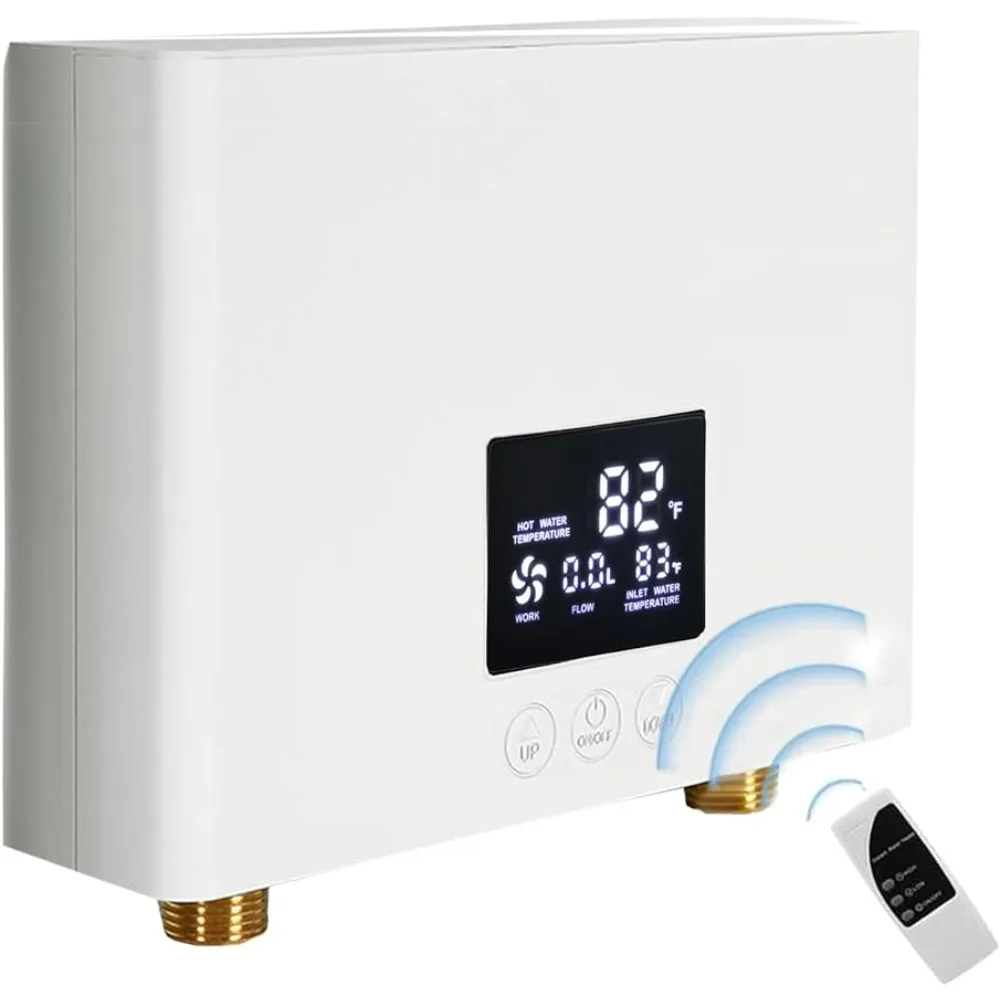 

Mini Electric Tankless Water Heater 3000W 110V Constant Temperature Hot Water Heater with Remote Control Digital