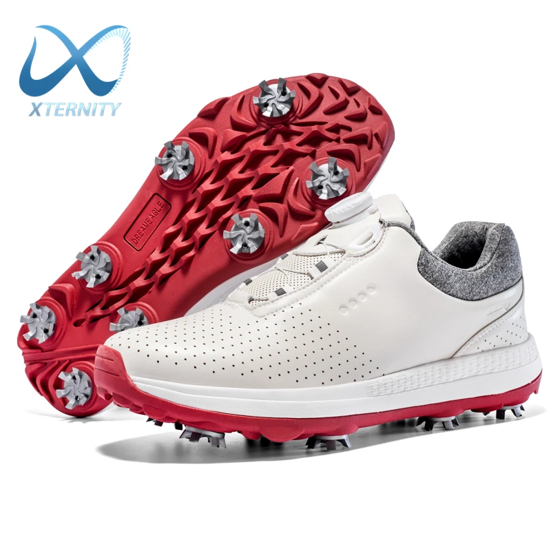 Professional Golf Shoes Men Outdoor Anti-Skid Quick Lacing Golf Spikes Sneakers Breathable Waterproof golf shoes