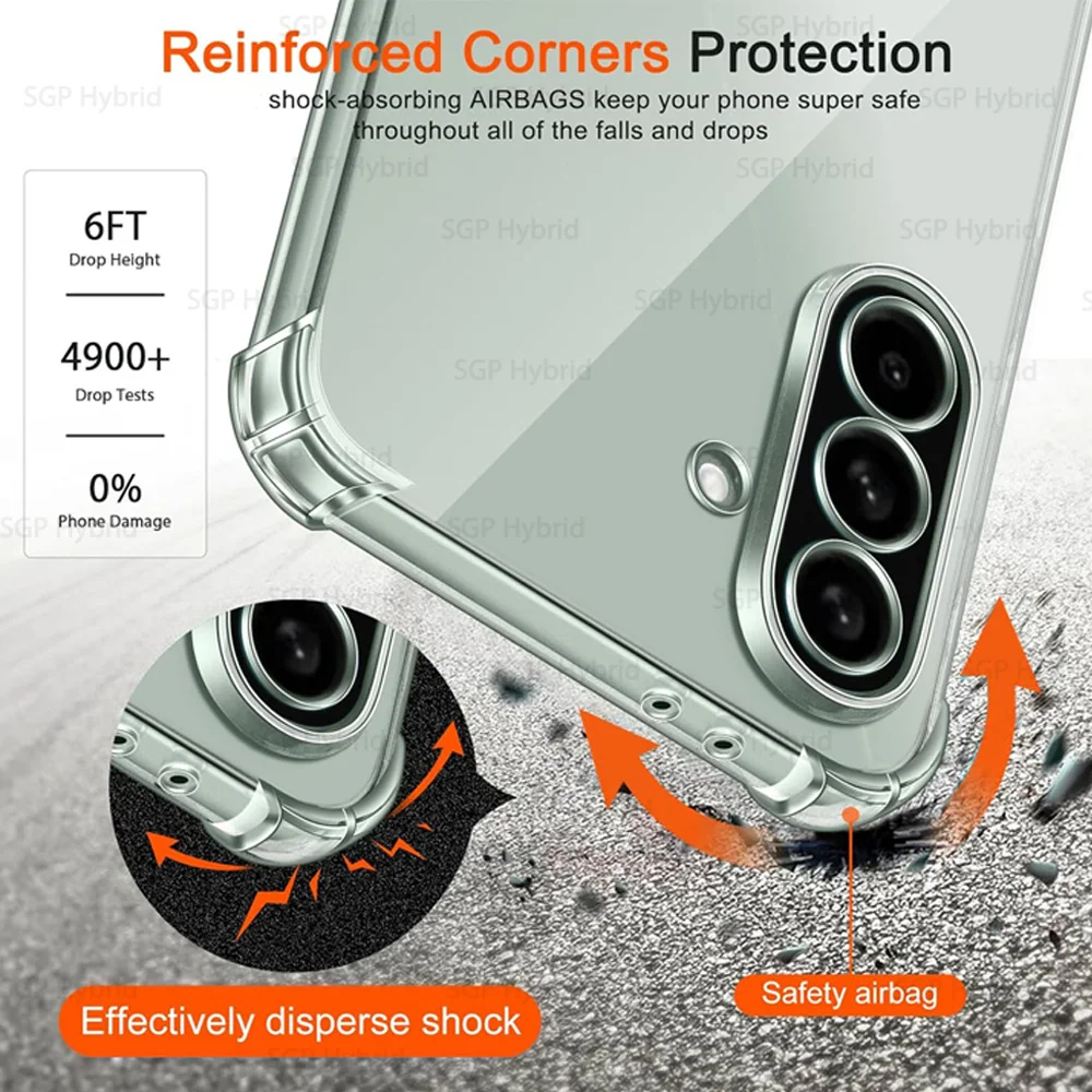 Clear Soft Silicone Shockproof Phone Case - Slim Transparent Protector Cover