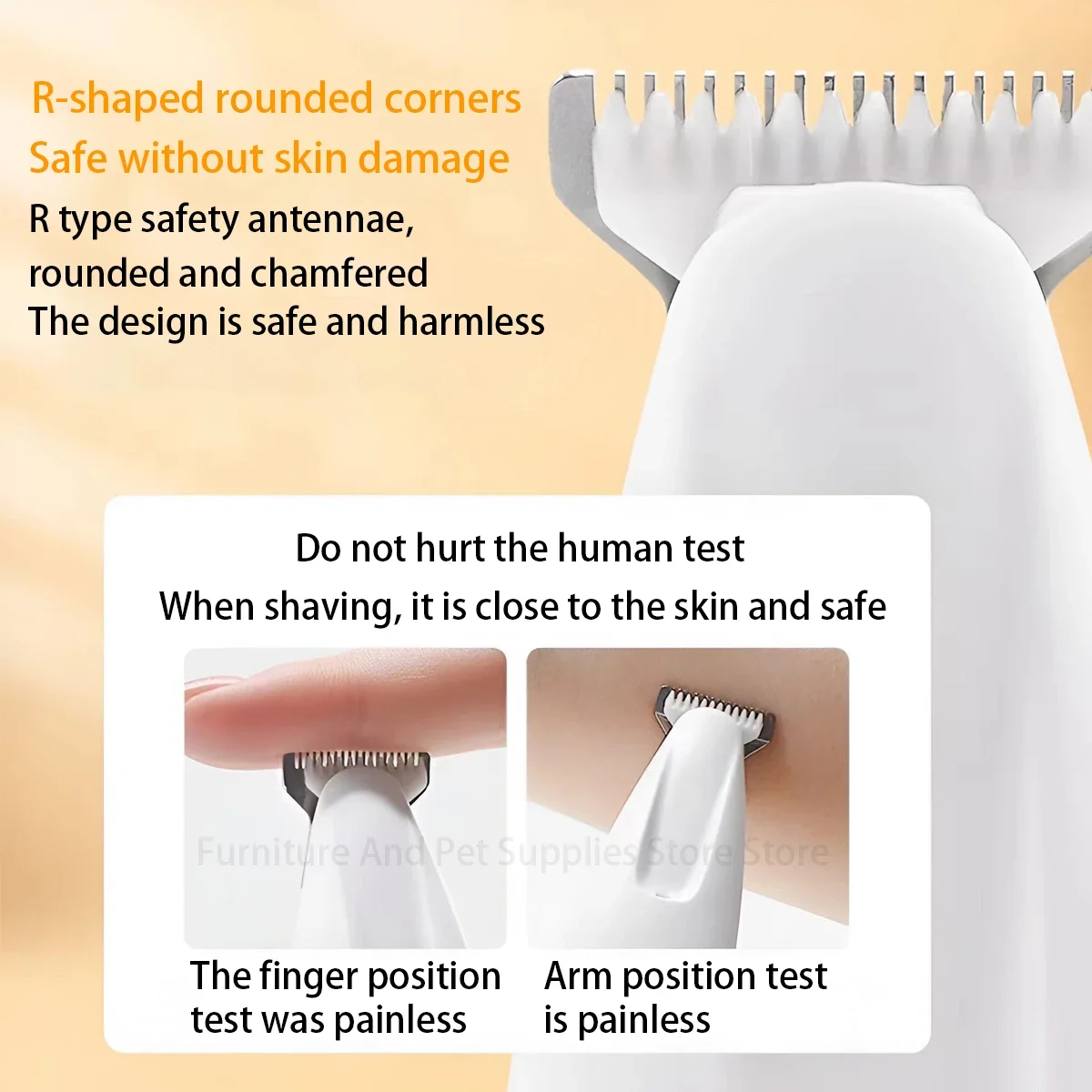 Dog Paw Trimmer LED Light Fully Waterproof Pet Hair Trimmer LED Display Dog Clippers Grooming 18mm Widen Blade