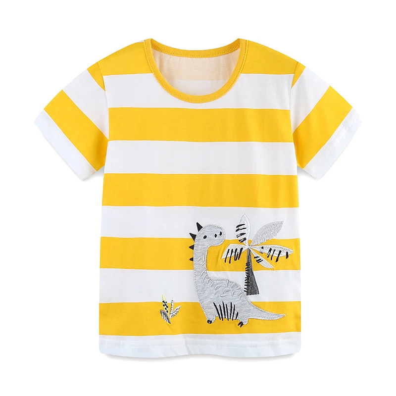 Two-pieces Kids Clothes Top+ Pants Set Tracksuit 2025 Summer Cartoon Dinosaur Toddler Baby Boys Clothing