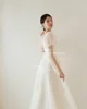 LISM Elegant A-Line Korea Wedding Dresses Photo Shoot Lace Square Collar Tulle Floor Length Corset Back Bridal Gowns Custom 4