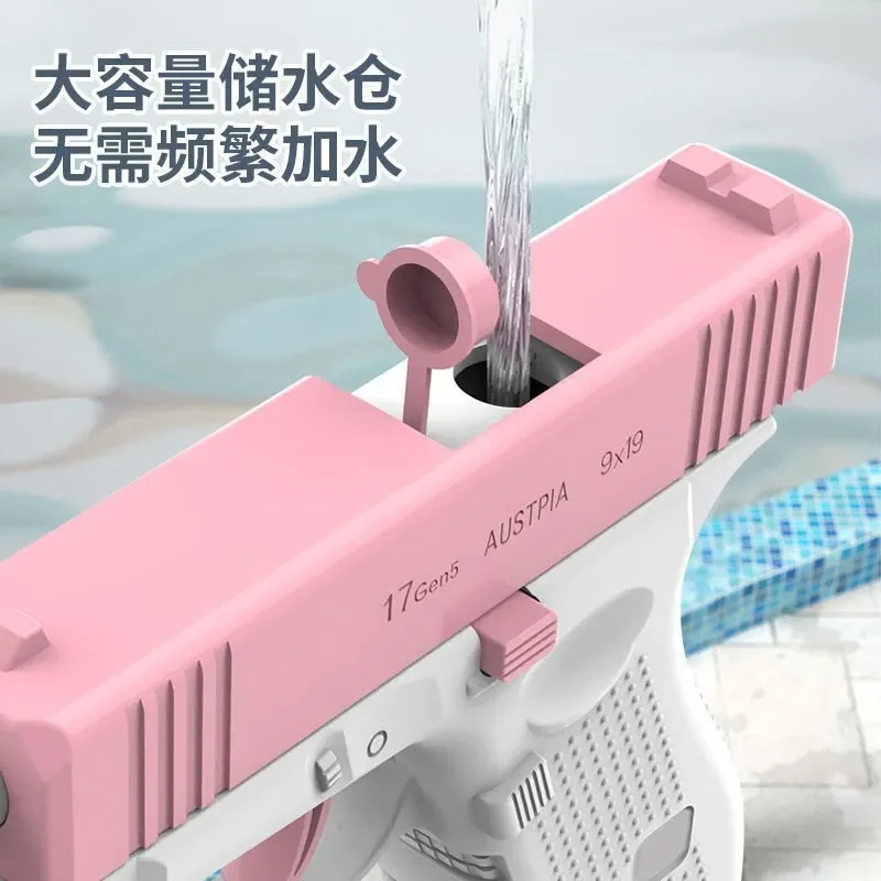 1 Pcs The Glock Water Gun Rococo Syringe Pump Handgun Toys Pistol Boy N Girl Shooter Manual Repeated Air Hung Refill Funny