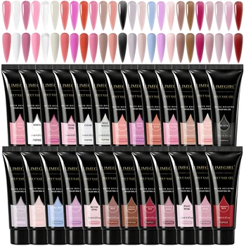 LIMEGIRL 25Colors Poly Extension Nail Gel For Nails Art Acrylic Manicure Design UV Varnishes Semi Permanent Quick Extension Gel