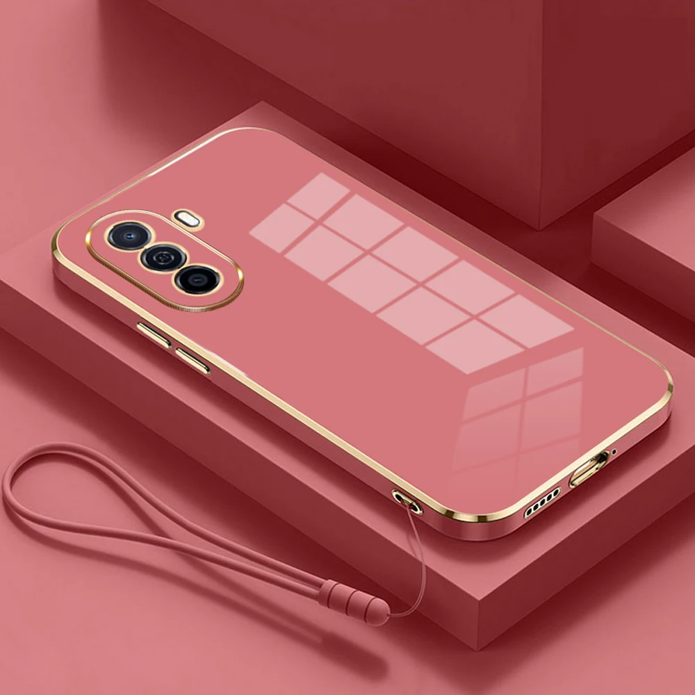 Luxury Square Plating Shockproof Silicone Back Cover