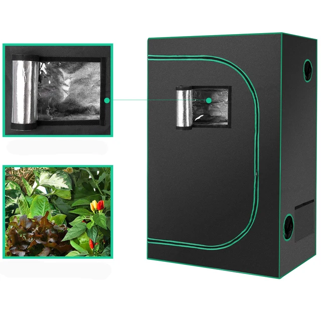 Növelje A Sátra Fényvisszaverő 600D Oxford Ablak Kertészet Nem Toxikus Kert Üvegházak 2Db -T Termesztenek Táska Vetőmaghoz - Image 3