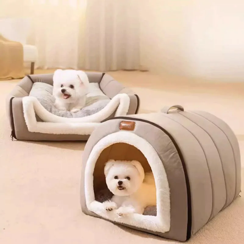 

Removable Washable Pet Bed Tent Cave Hood Cozy Mattress Kennel Dog House Indoor Kennel Camas De Perros Accessories Ornament