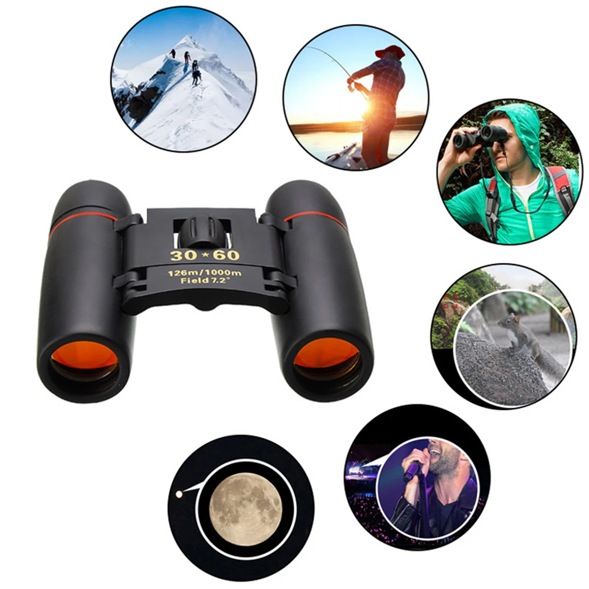 RUMOCOVO®Jumelles Hd Puissantes, Longue Portée De 2000m, Mini Télescope