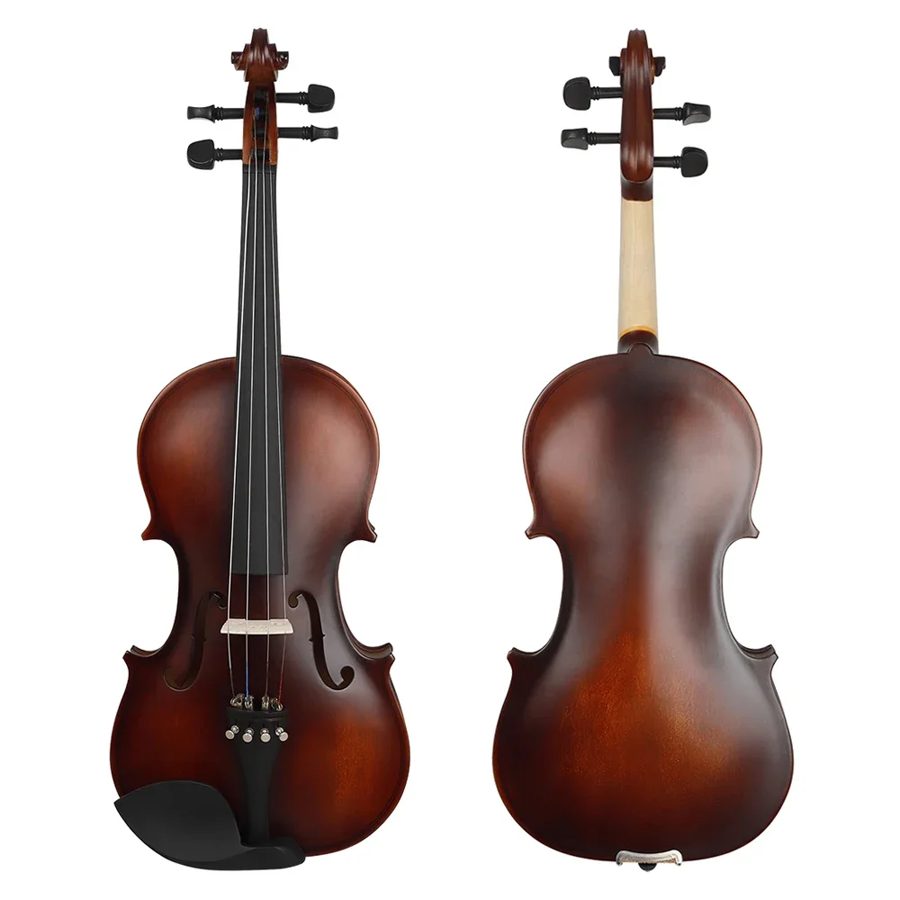

Professional 4/4 Acoustic Violin Solid Wood Retro Matte Violino Basswood Violin With Case Bow Beginners Musical Instrument Gift