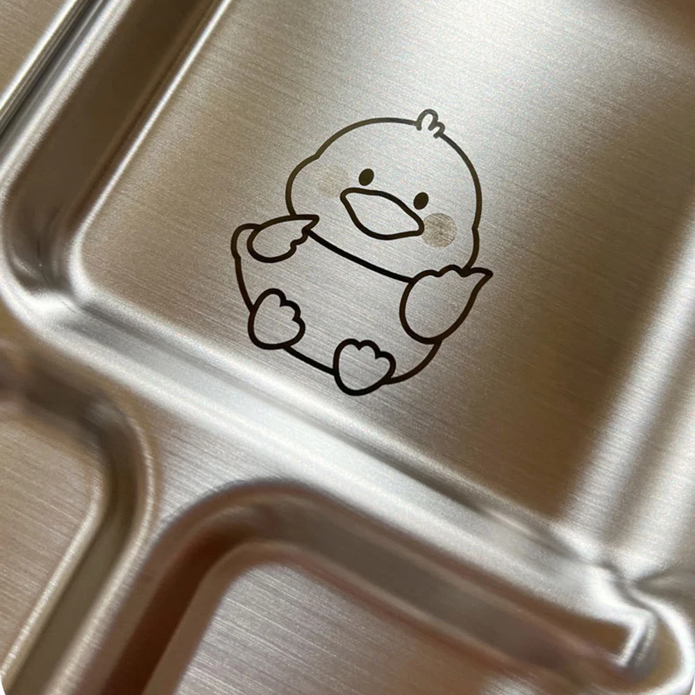 Food Plate Plate Plates Divided Steel Tray Stainless Food Dinner Trays Compartment Kids Portion Lunch Section Control Serving