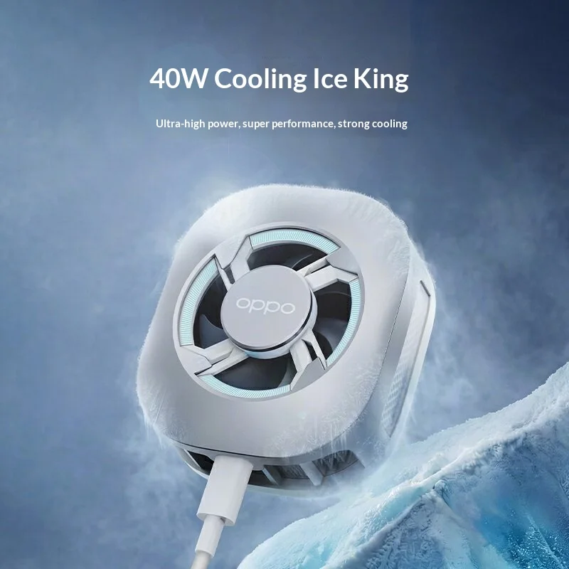 OPPO 40W 슈퍼 아이스 윙 마그네틱 폰 쿨러 아이스 킹 강력 냉각 저소음 고성능 스마트폰 게임용