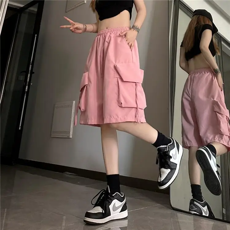 Sports shorts women's summer wide-leg casual quick-drying overalls five points