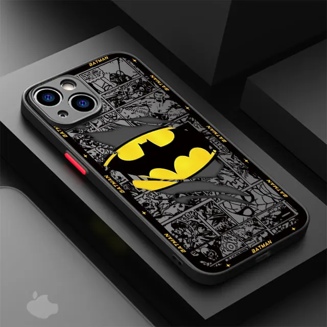 thumbnail image 1 of Funda de teléfono con logotipo de b-batman Hero para Apple iPhone 15, 16 Pro, XS Max, 13, 14 Plus, XR, SE, 7, 8, 12, 11 Pro plus, mate, 1 of 5