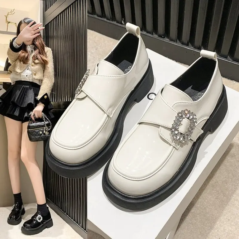 Women's high-heeled shoes Fashion high-heeled shoes Platform high-heeled shoes Lolita Mary Jane Loafers Shoes for Woman Spring
