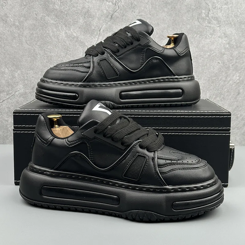 New Classic Men's Thick soled Increased Height Simple Fashion Casual Shoes Comfortable Soft soled Wear resistant Sports Shoes 2
