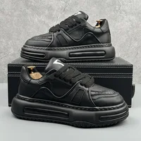 New Classic Men's Thick soled Increased Height Simple Fashion Casual Shoes Comfortable Soft soled Wear resistant Sports Shoes 2