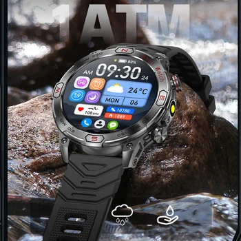 For Huawei Xiaomi New AMOLED Smart Watch Men Rugged Military Bluetooth Call Heart Rate Fitness Tracker IP68Waterproof Smartwatch 5