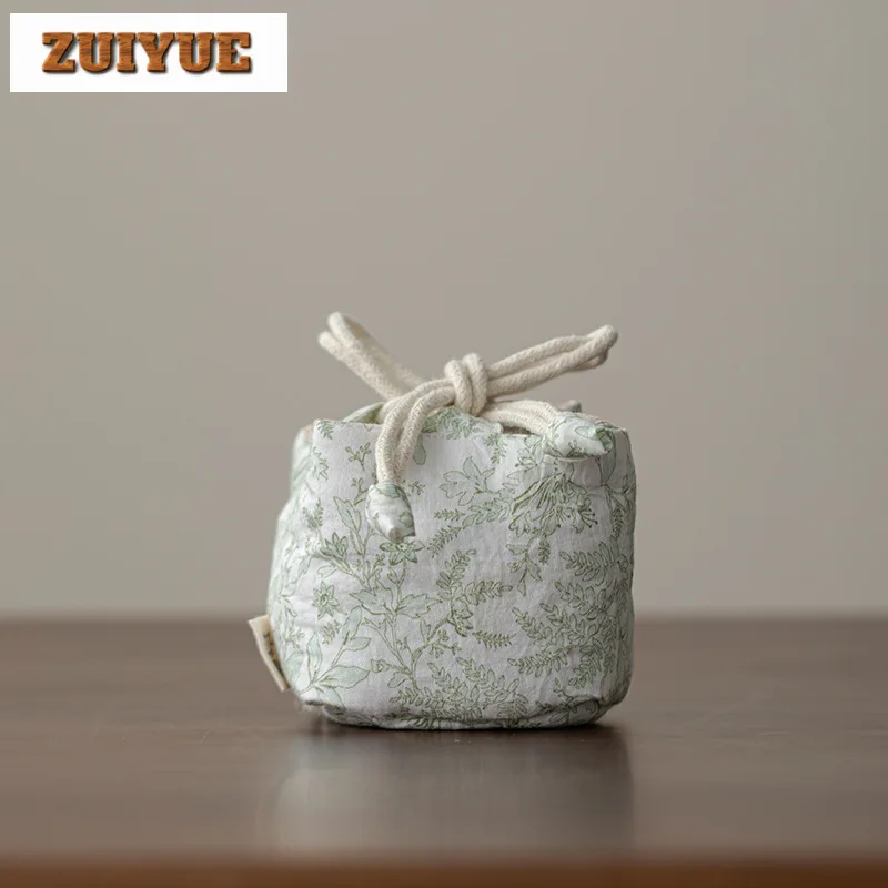 Handmade Brocade Fabric Tea Cozies Japanese Insulated Teapot Tea Cozy for Teapot Hand Bag Travel Set Bag Cha Supplies Craft