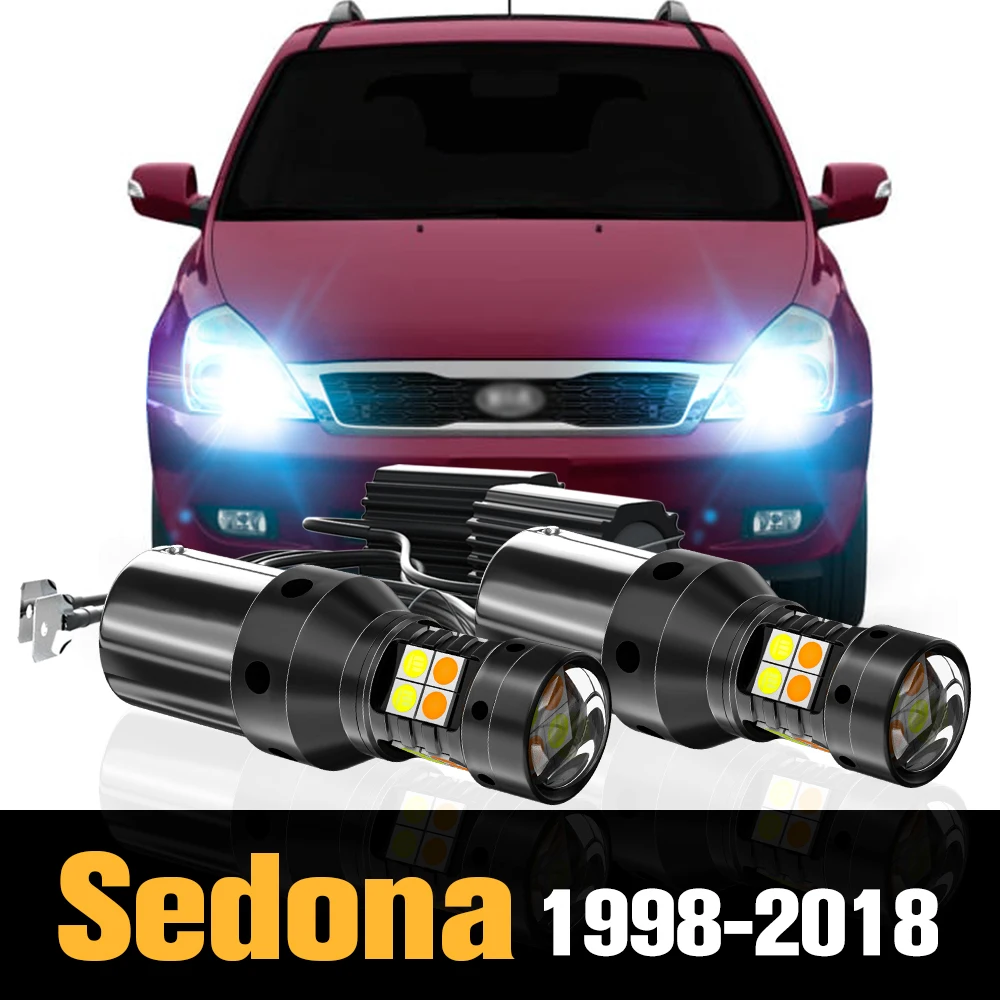 

2pcs Canbus LED Dual Mode Turn Signal+Daytime Running Light DRL Accessories For Kia Sedona 1 2 3 1998-2018 2011 2012 2013 2014