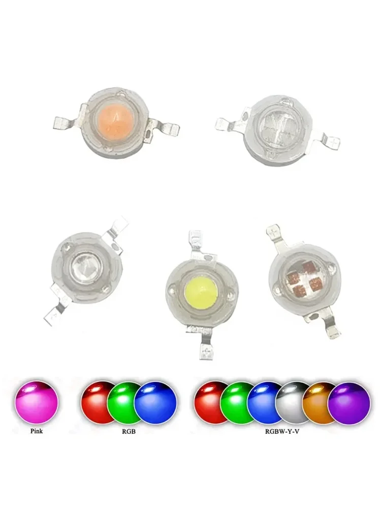 Description Picture 3 of item1W 3W 5W Warm Natural Cold White Led Chips Bulb High Power Intensity Red 660nm Blue Green Yellow Full Spectrum Grow Light Lamp