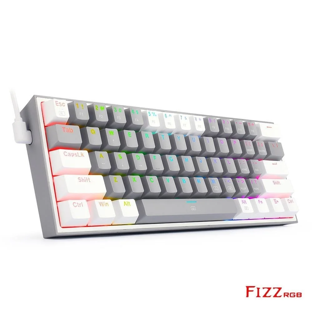 Механическая игровая мини-клавиатура Fizz K617 RGB USB с красным переключателем 61