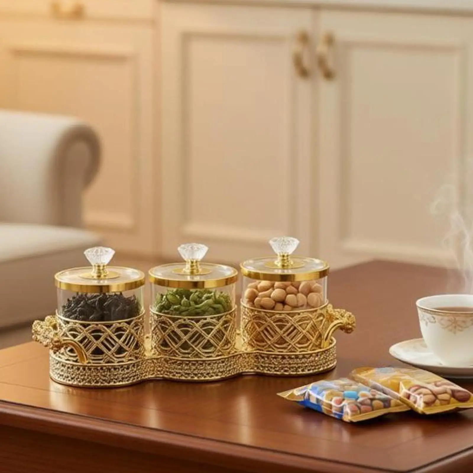 Airtight Storage Jar with Lid Reusable PET Food Container Decorative Canister for Kitchen Counter Cereal Airtight Storage Jar with Lid Reusable PET Food Container Decorative Canister for Kitchen Counter Cereal