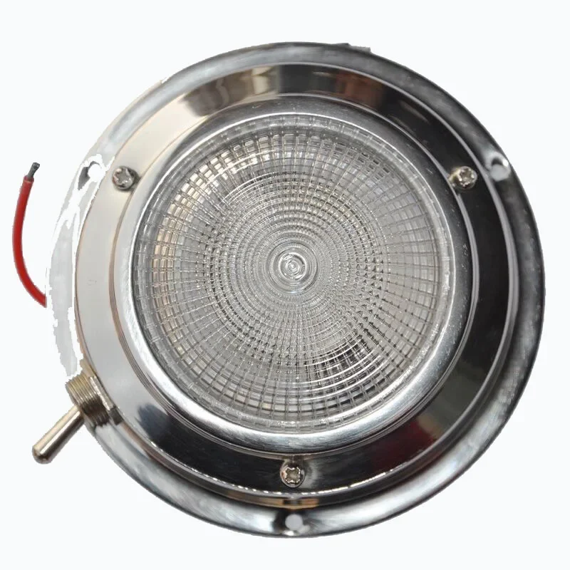 Tim Led Plafonnière RVS316 gepolijst 12-24 Volt met schakelaar Rood licht - Uw Lichtwinkel