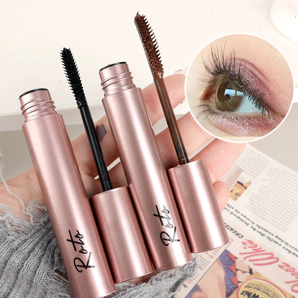 Rímel duradouro fosco preto marrom à prova dwaterproof água secagem rápida alongamento cílios enrolados rímel lash extensão feminino maquiagem coreana 4