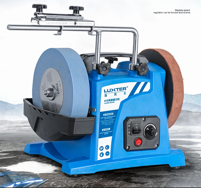 8 Inch Electric Knife Grinder Desktop Knife Sharpener Woodworking Tools Low-speed Water-cooled Sharpener Machine NEW